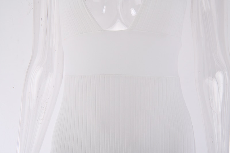 Articat Halter Backless Sexy Knitted Pencil Dress Women White Off Shoulder Long Bodycon Party Dress Elegant Summer Dress 2019